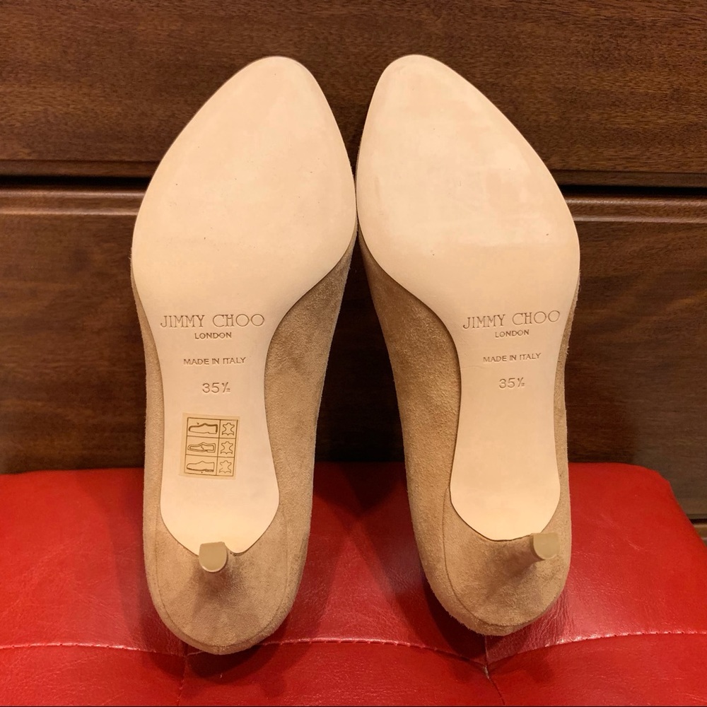 SOLD. JIMMY CHOO Irena suede 65mm round toe pump. - Picture 5 of 8